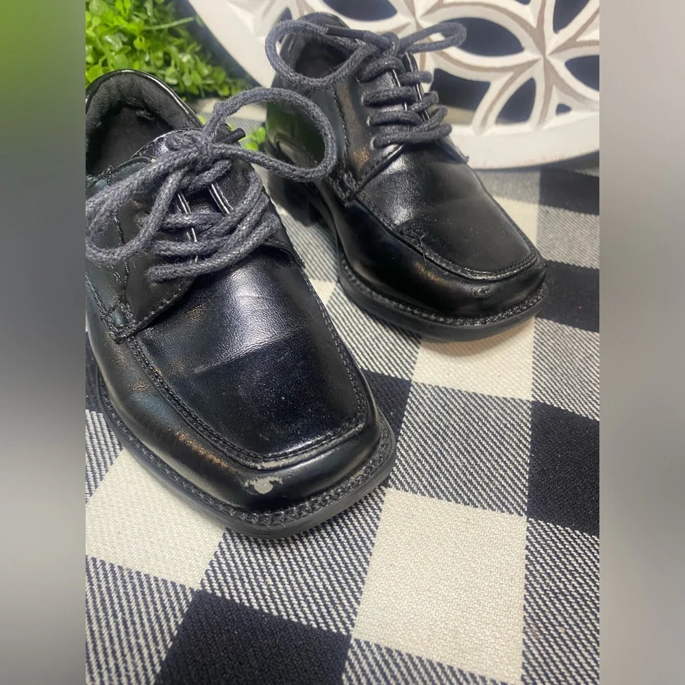 Kids Drexlite Classic Black Lace-Up‎ Dress Shoes